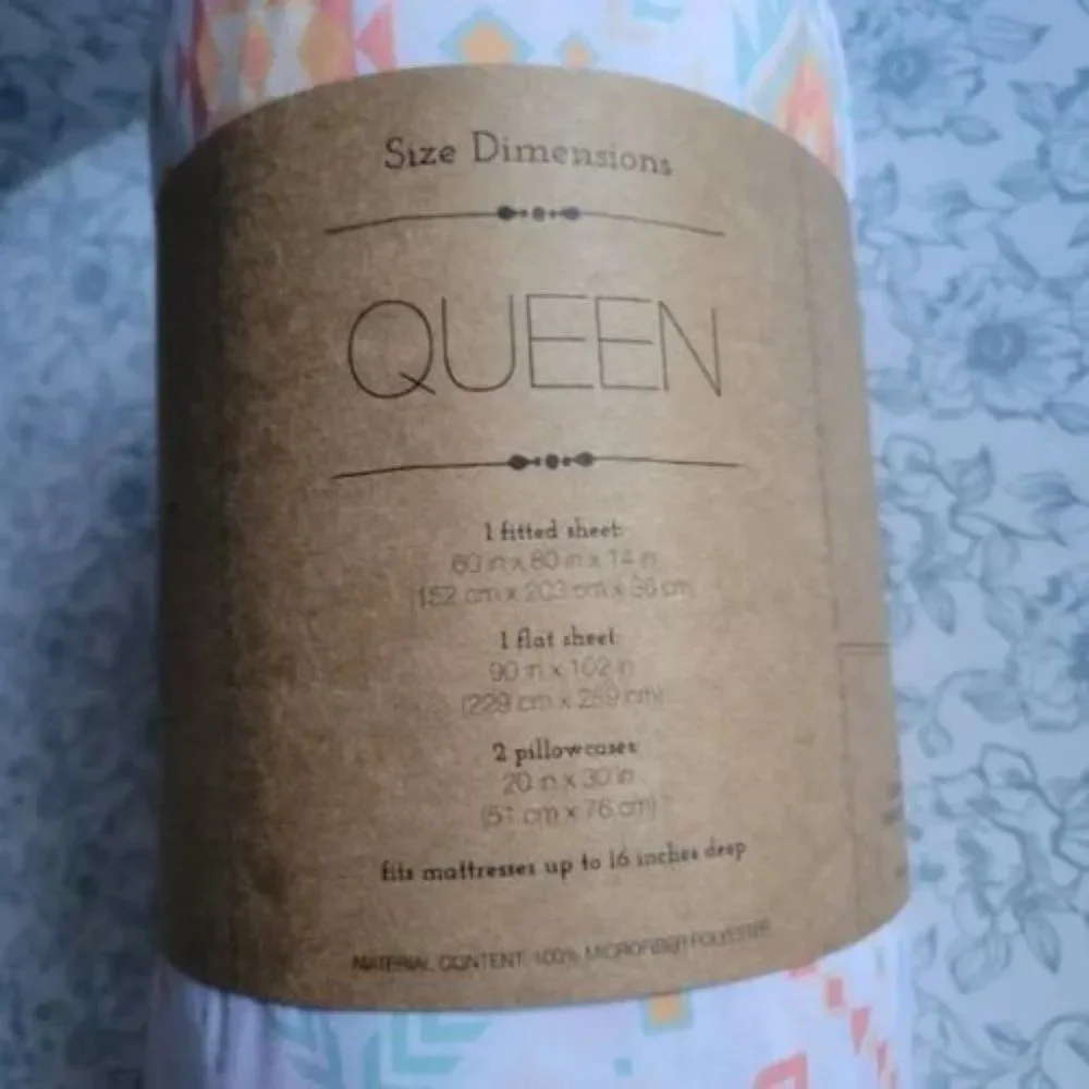 NWT Aztec Dreams Pattern 4-Piece Sheet Set | Queen